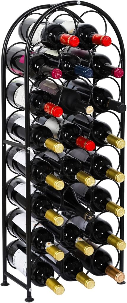 Metal wine rack storage
