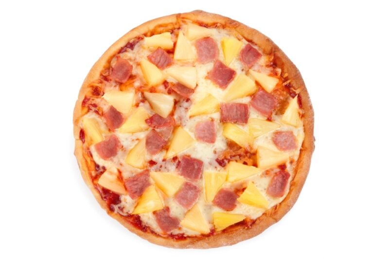 Wine pairing ham and pineapple pizza